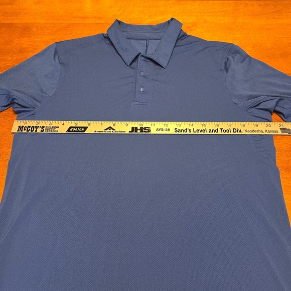 Lululemon Evolution Short-Sleeve Polo Shirt‎ Royal Blue Performance Golf Medium - Picture 8 of 9